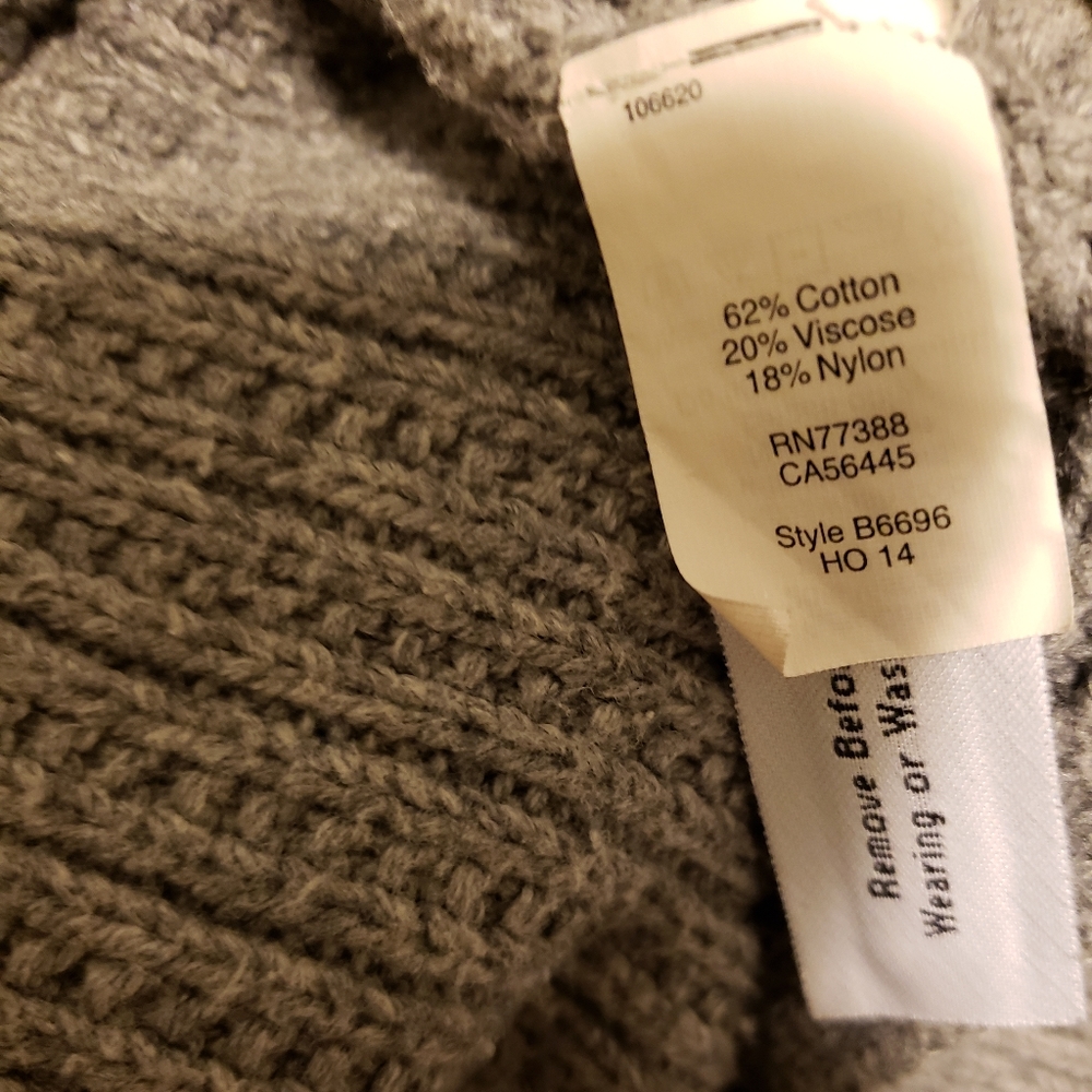 Madewell gray knit cotton crewneck sweater Sz M - Picture 4 of 4